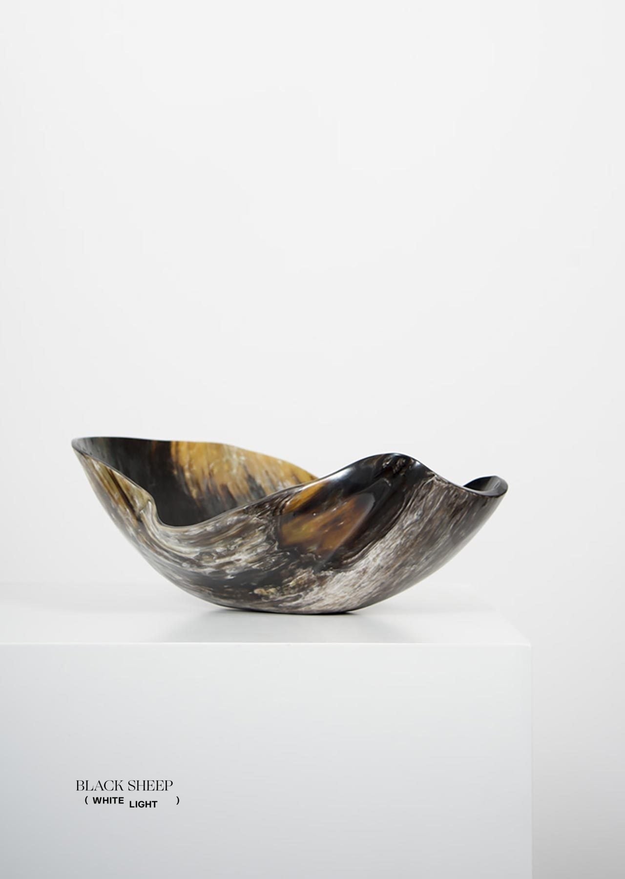Ankole & Gyr Horn Dark Organic Vessel