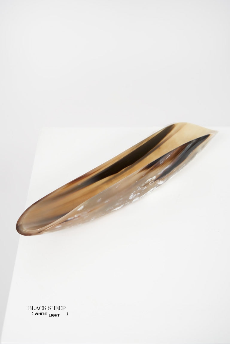 Ankole & Gyr Horn Light Oval  Vessel