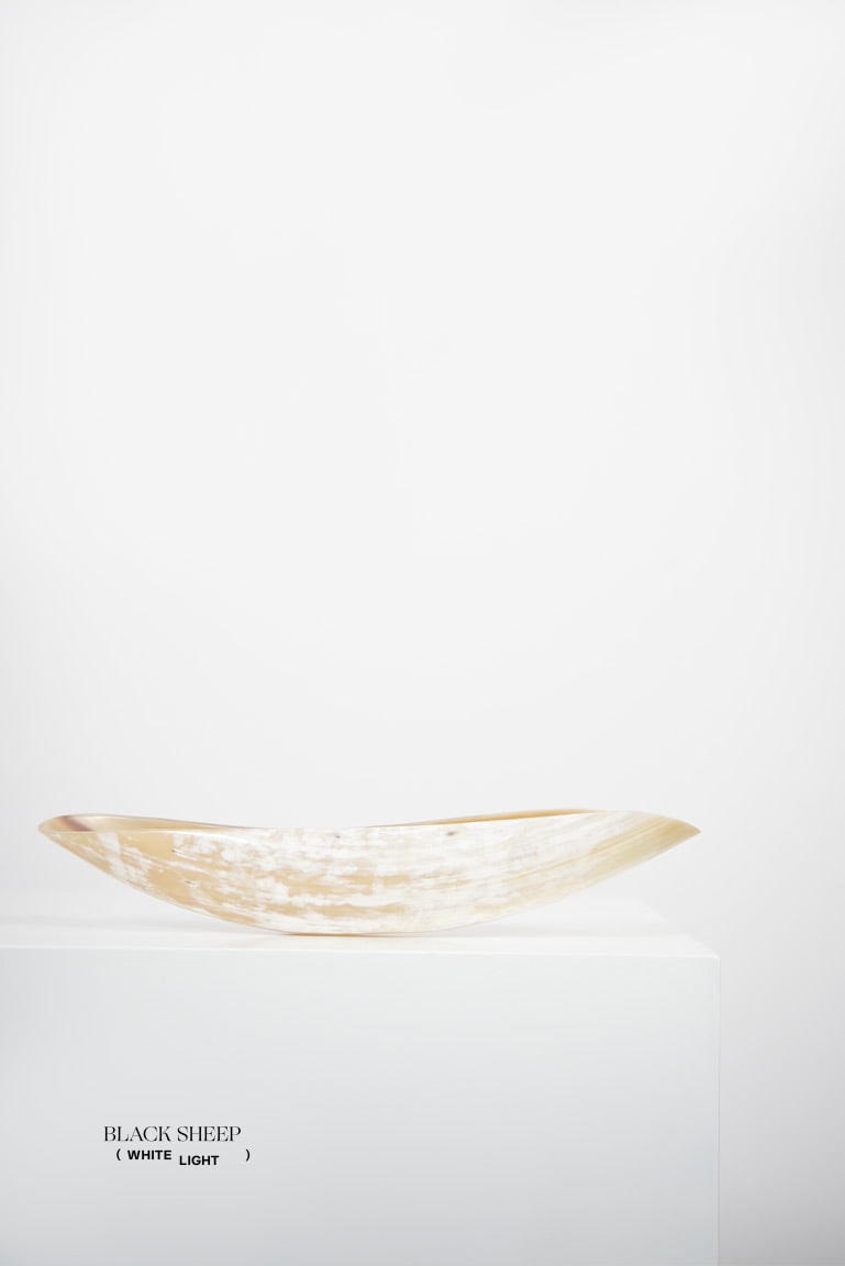 Ankole & Gyr Horn Light Oval  Vessel