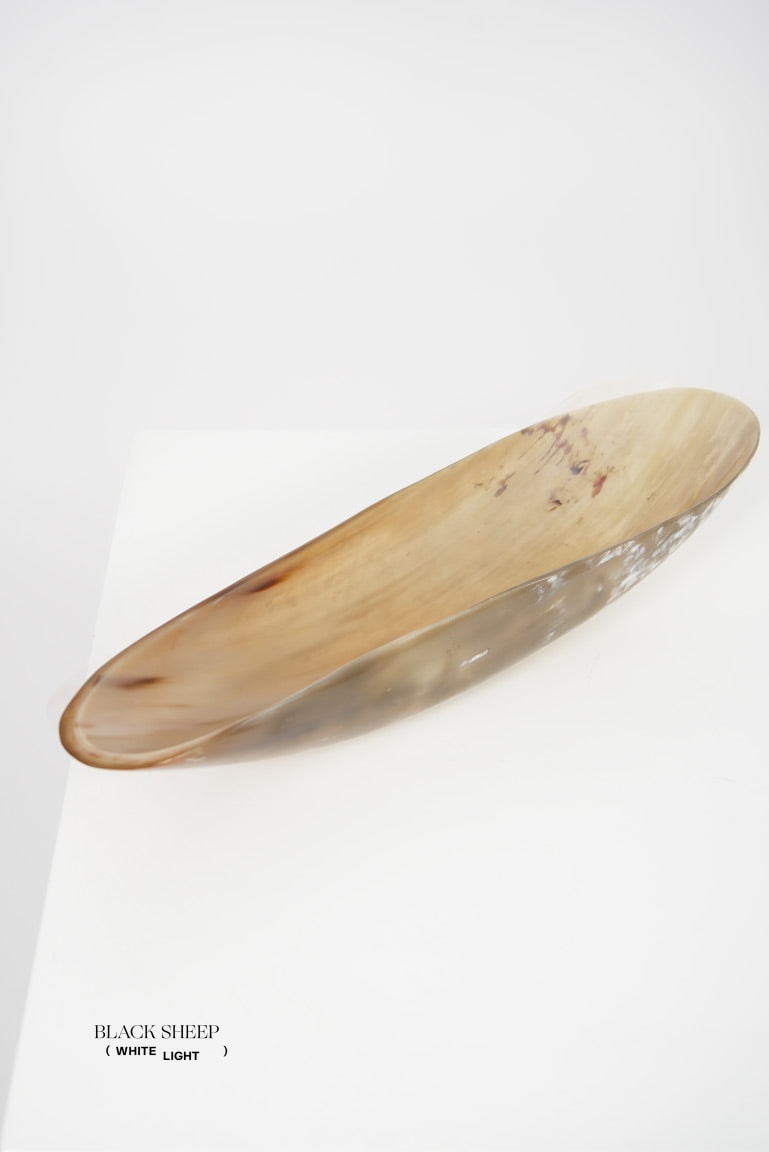 Ankole & Gyr Horn Light Oval  Vessel