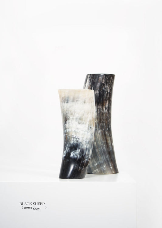 Ankole & Gyr Horn Dark Vase