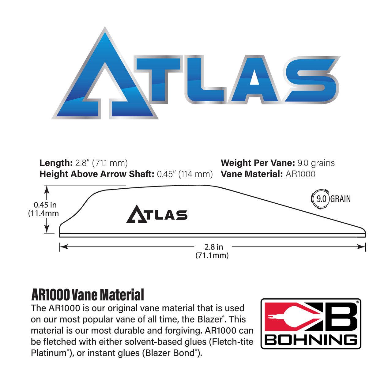 Bohning Archery Atlas Vane 2.8"