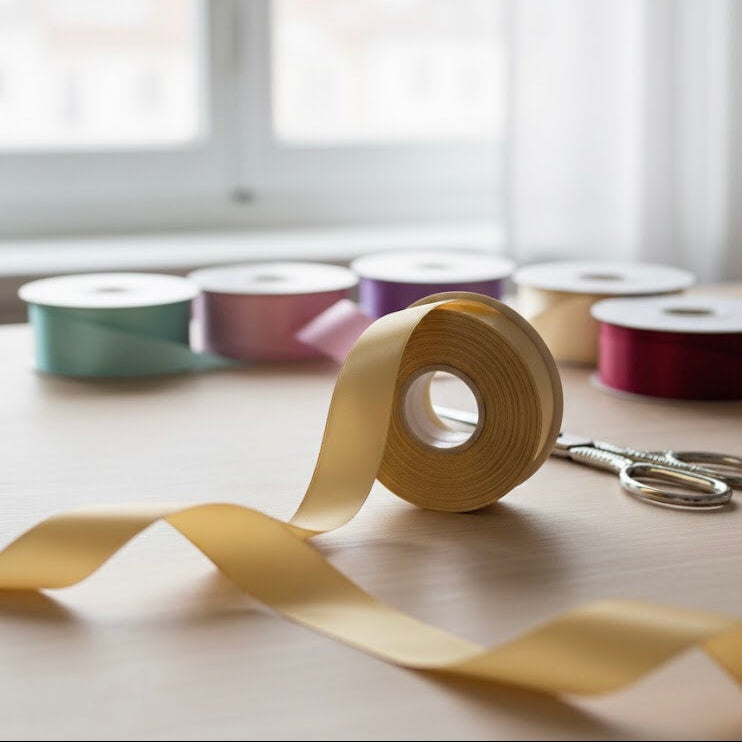 30 Meter Double Face satin goldenRibbon Roll #614
