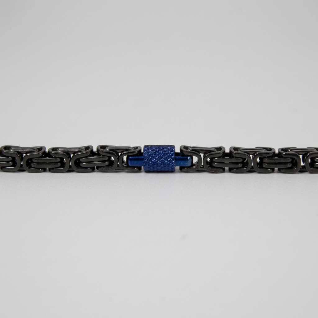 Men's Two-Tone Byzantine Chain Link Bracelet | Stainless Steel