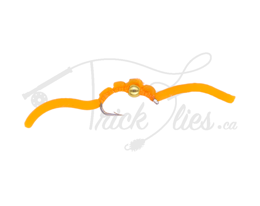 Beaded Squirmy Worm Orange