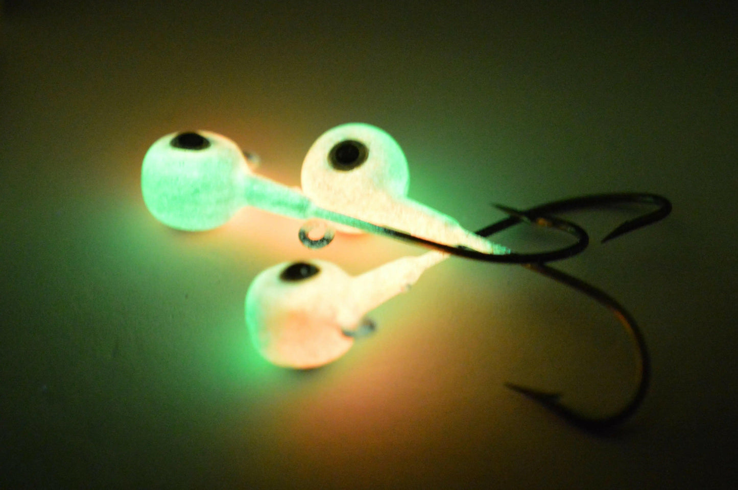 🍁Big Sky Titan 3/8oz Heavy Duty Jig Heads Glow 3/pack