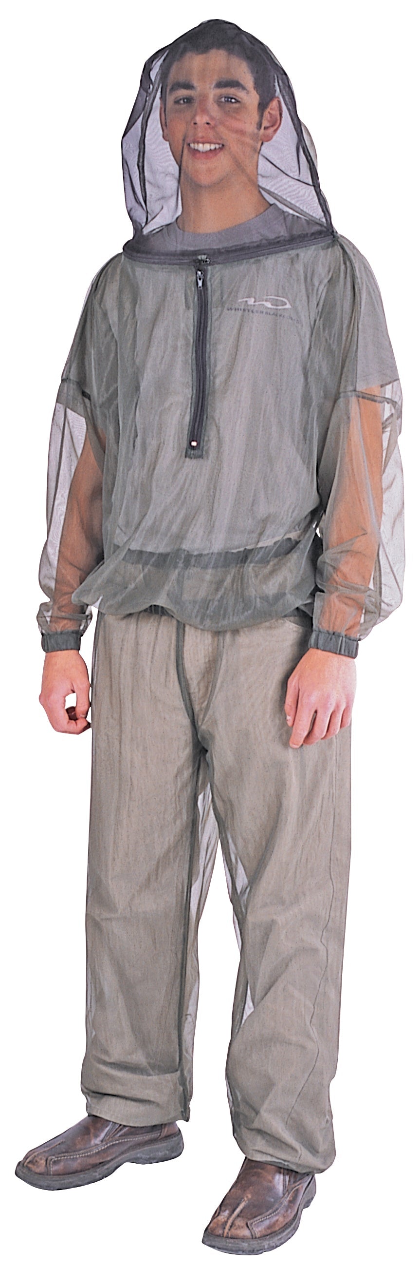 Bushline Outdoors Mesh Adult Pullover Bug Jackets with Zip Back Hood & Neck