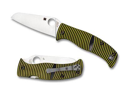 Spyderco Caribbean™ G-10 Black/Yellow Sheepfoot - Uncle Mike's Outdoors and More!