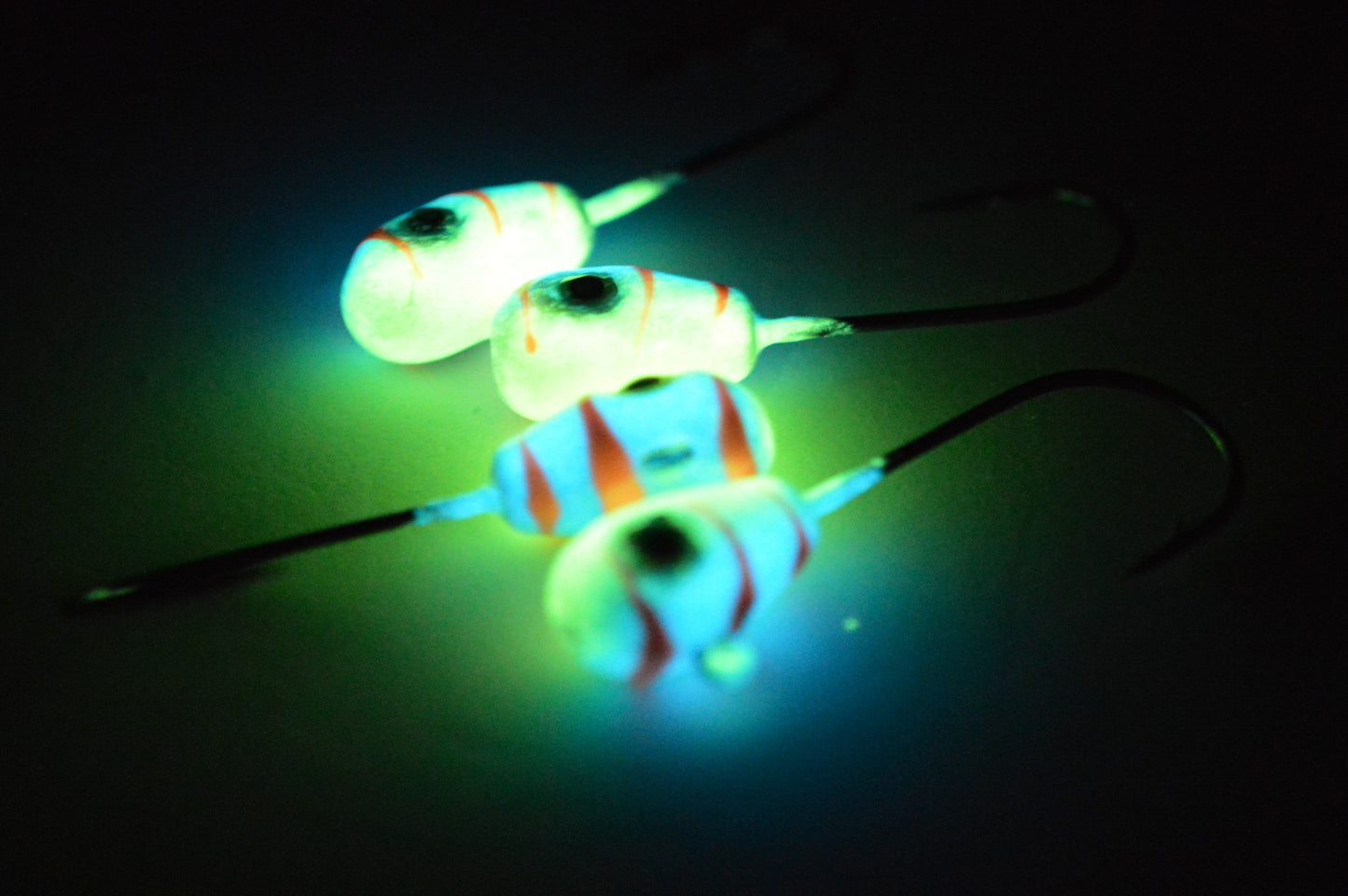 🍁Big Sky Deluxe KnockOut 1/4oz Glow Jigs 4/pack
