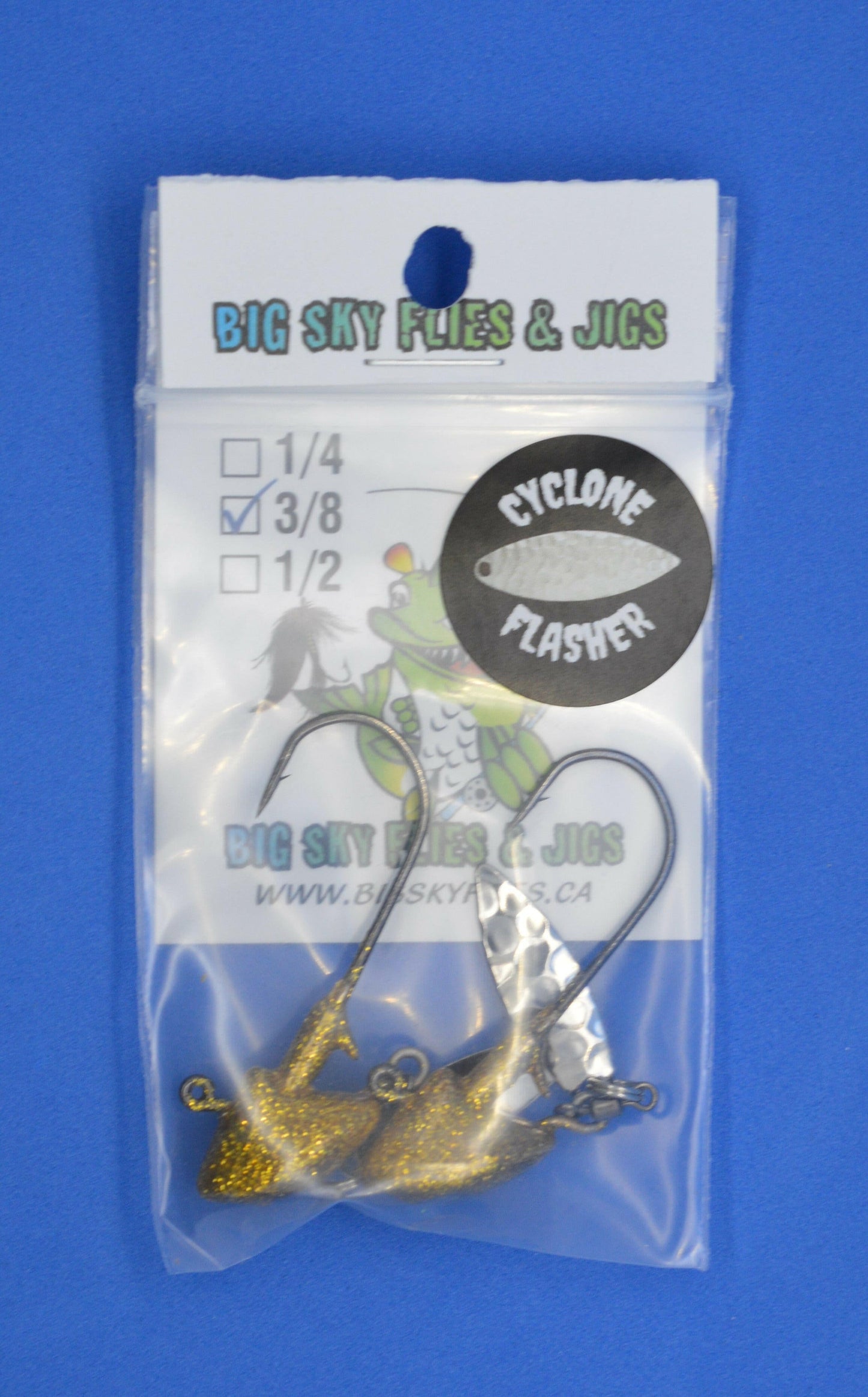 šBig Sky Cyclone Flasher Jigs 3/8oz 2/pack (Non-Glowing)