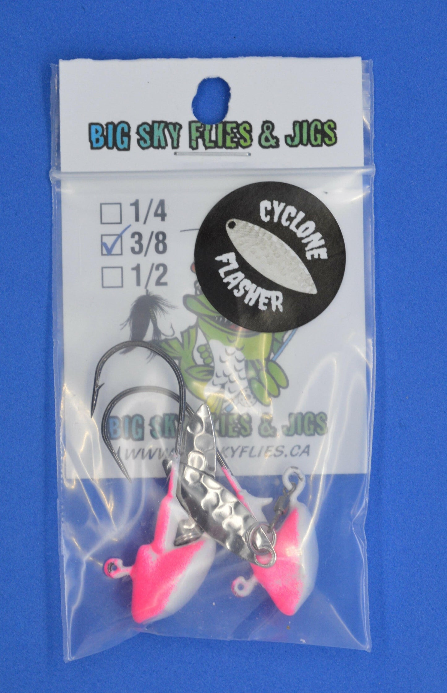 šBig Sky Cyclone Flasher Jigs 3/8oz 2/pack (Non-Glowing)