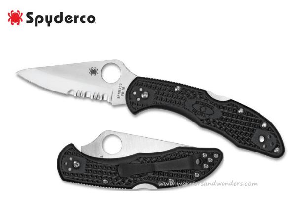 Spyderco Delica® 4 FRN Black Combo Edge - Uncle Mike's Outdoors and More!