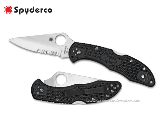 Spyderco Delica® 4 FRN Black Combo Edge - Uncle Mike's Outdoors and More!