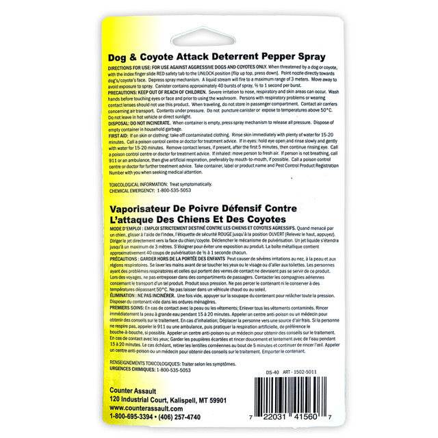Counter Assault Dog & Coyote Deterrent Pepper Spray w/ Holster - Uncle Mike's Outdoors and More!