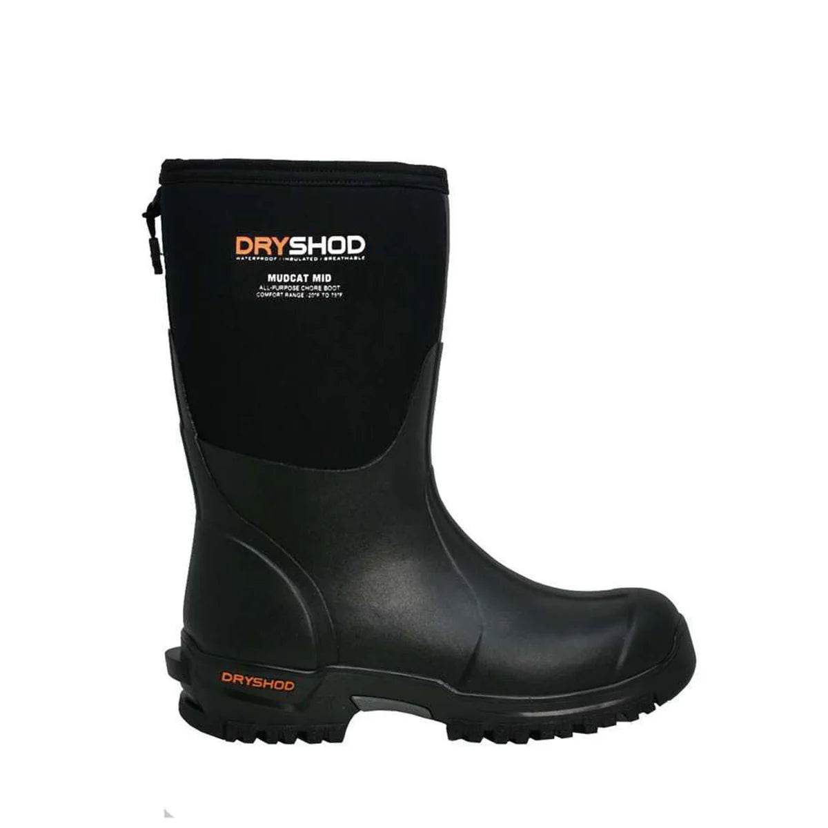 Dryshod Men's Mudcat Mid Black - Uncle Mike's Outdoors and More!