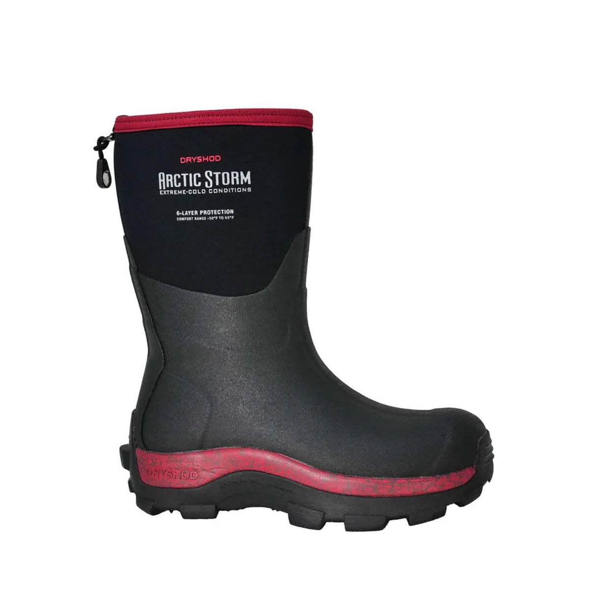 Dryshod Women's Arctic Storm Mid Black/Cranberry - Uncle Mike's Outdoors and More!
