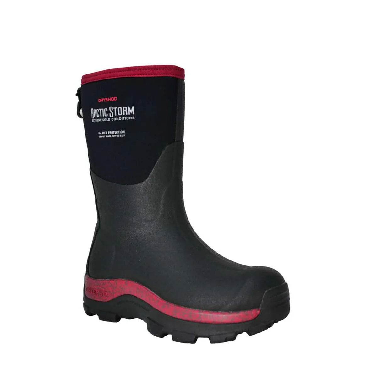 Dryshod Women's Arctic Storm Mid Black/Cranberry - Uncle Mike's Outdoors and More!