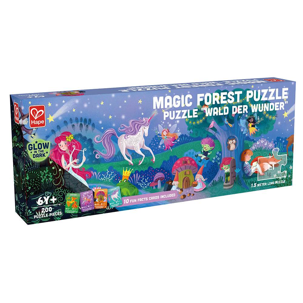 Magic Forest Glow-in-the-Dark 200-Piece Puzzle for Kids by Hape