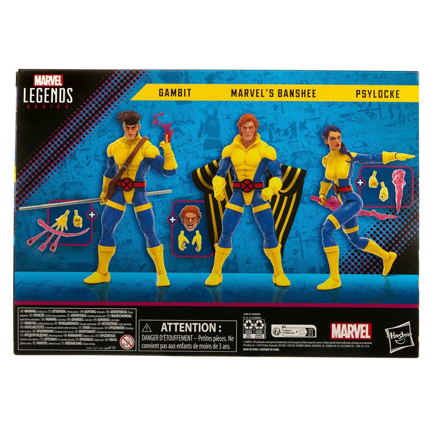 Hasbro Marvel Legends Series: Marvel’s Banshee, Gambit, & Psylocke
