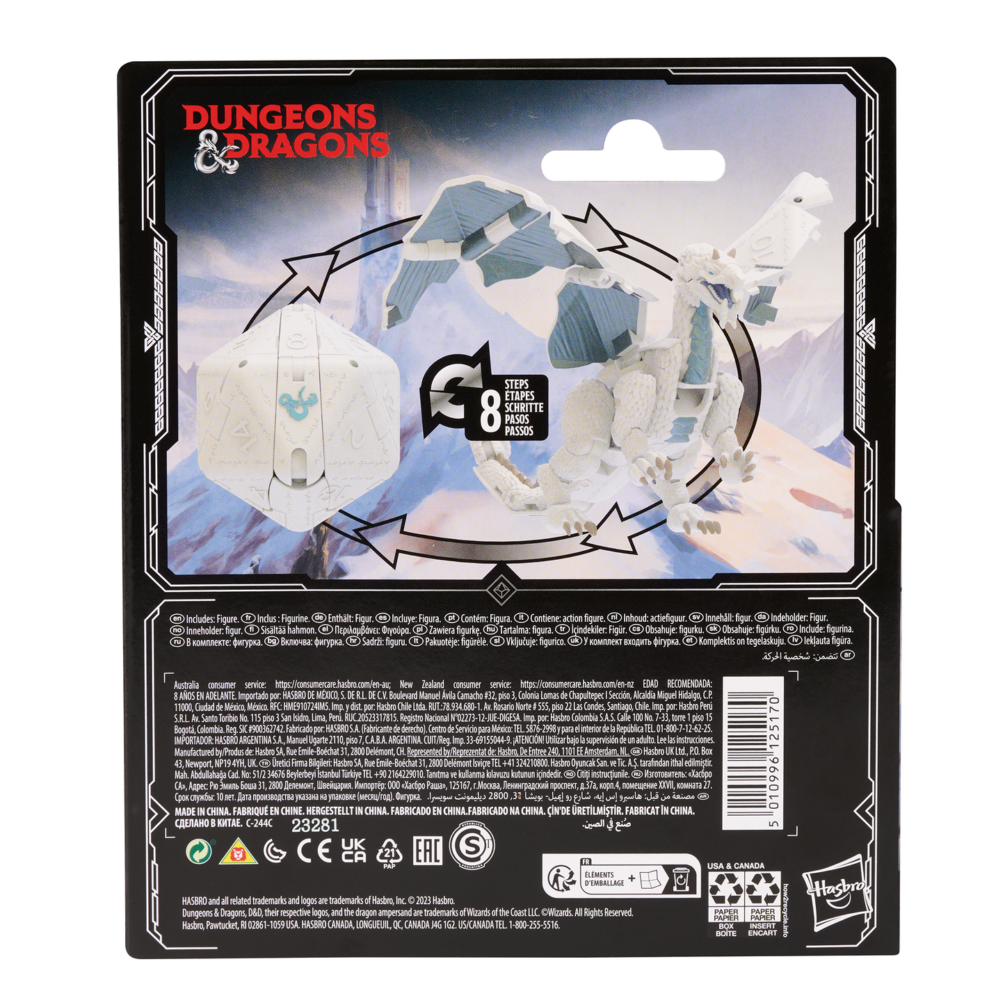 Dungeons & Dragons Dicelings White Dragon Collectible Action Figure