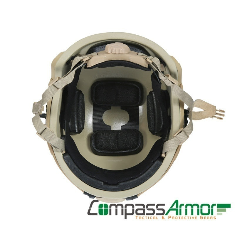 FAST Ballistic High Cut Helmet Anti-bullet Helmet NIJ IIIA Kevlar Core Desert Sand
