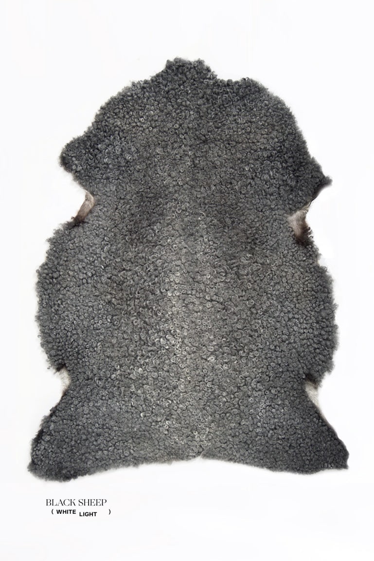 Grey Short Wool Gotland Sheepskin