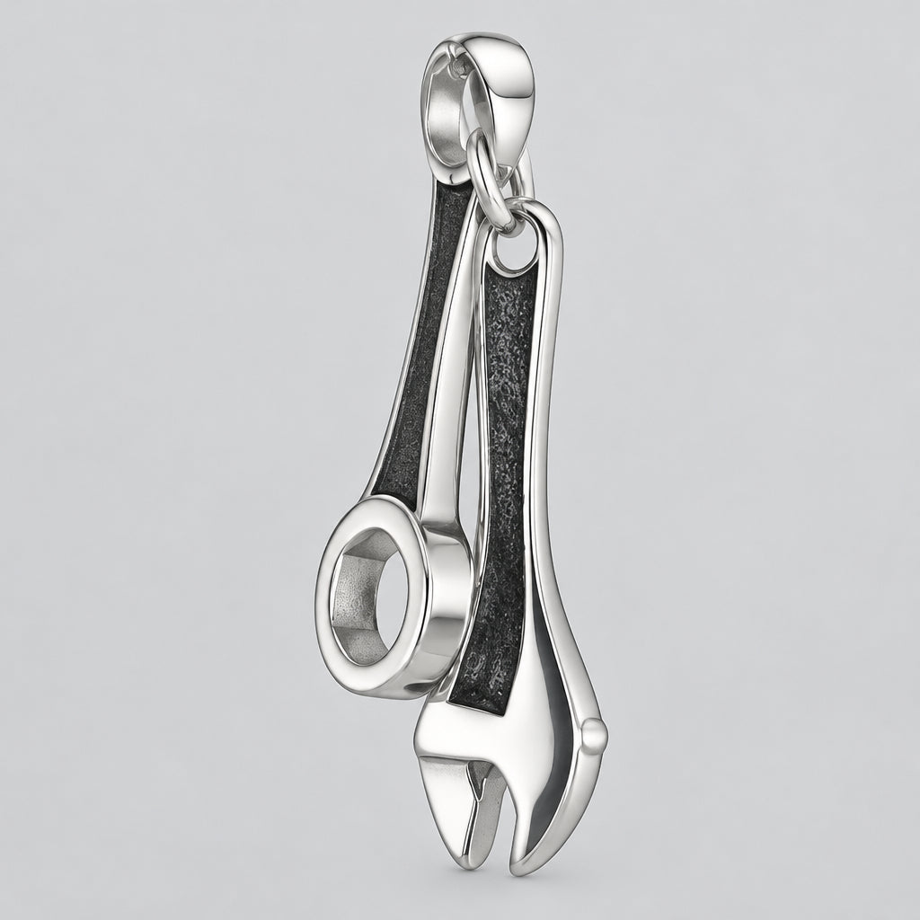 GoSteel Men's Spanner Wrench Pendant | Stainless Steel