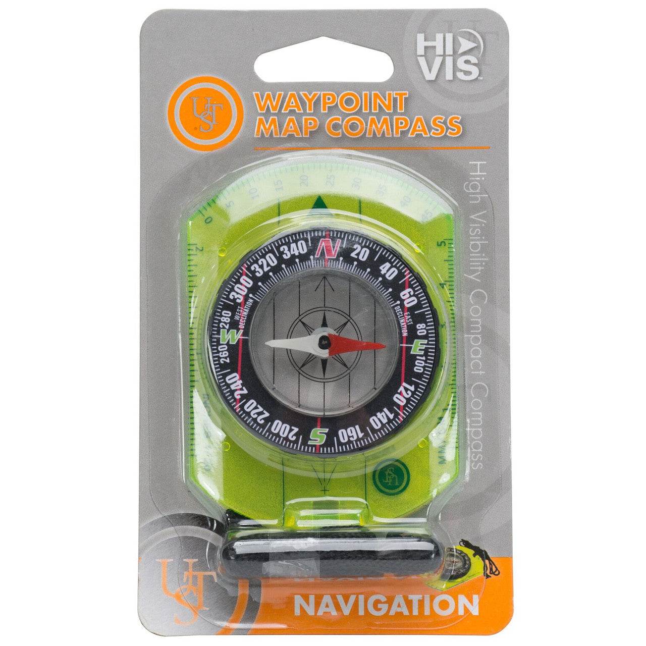 Ultimate Survival Hi-Viz Waypoint Map Compass - Uncle Mike's Outdoors and More!