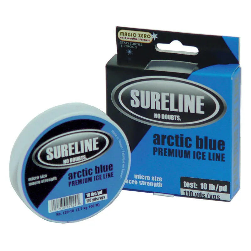šSureline Arctic Blue Premium Ice Fishing Monofilament 110yds