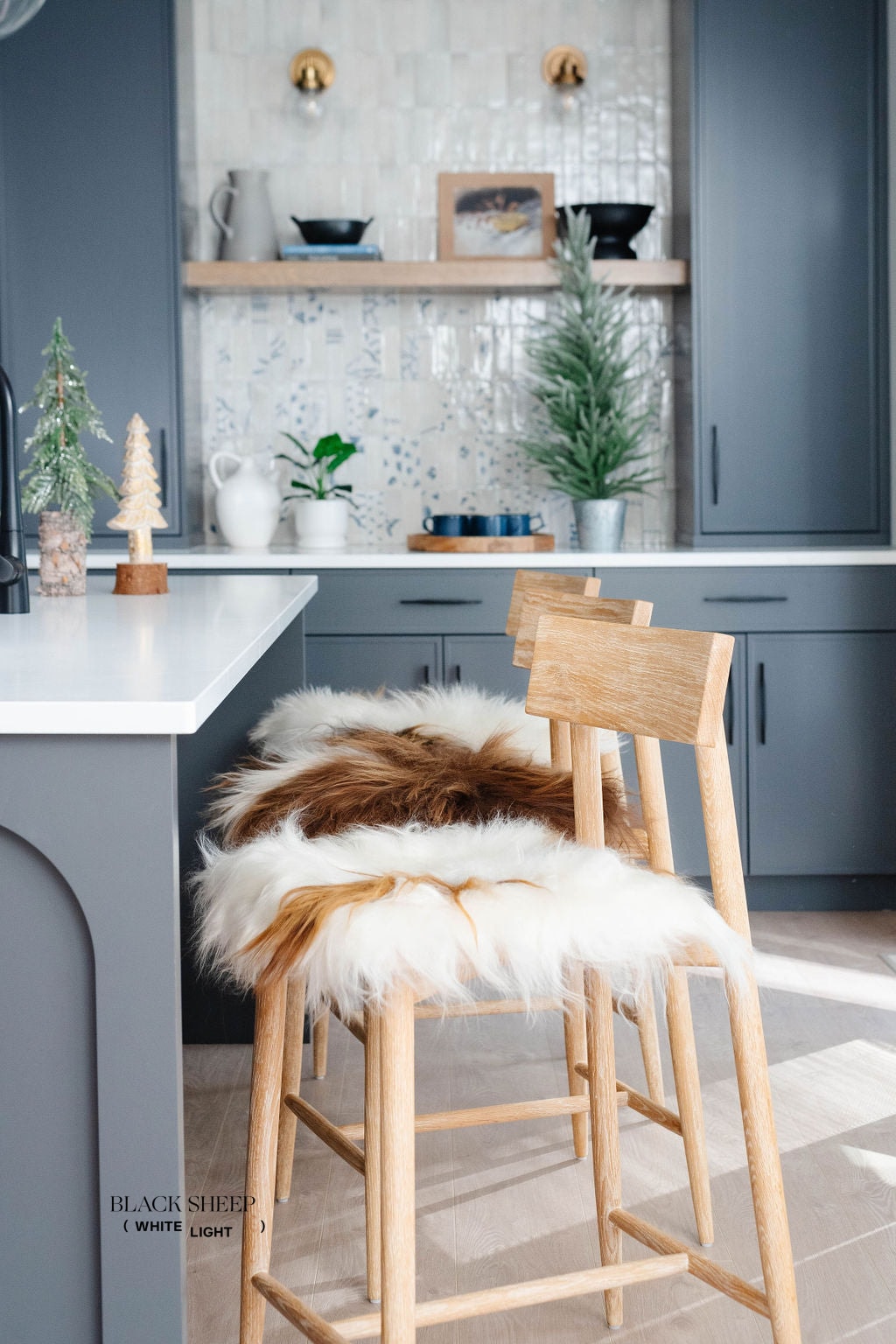 Brown Spotted Icelandic Sheepskin Chair Pad | Random