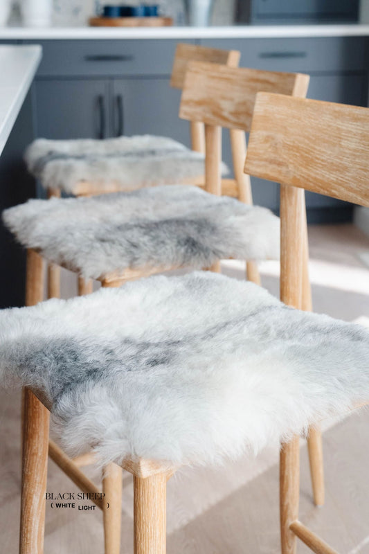 Shorn Grey Icelandic Sheepskin Chair Pad