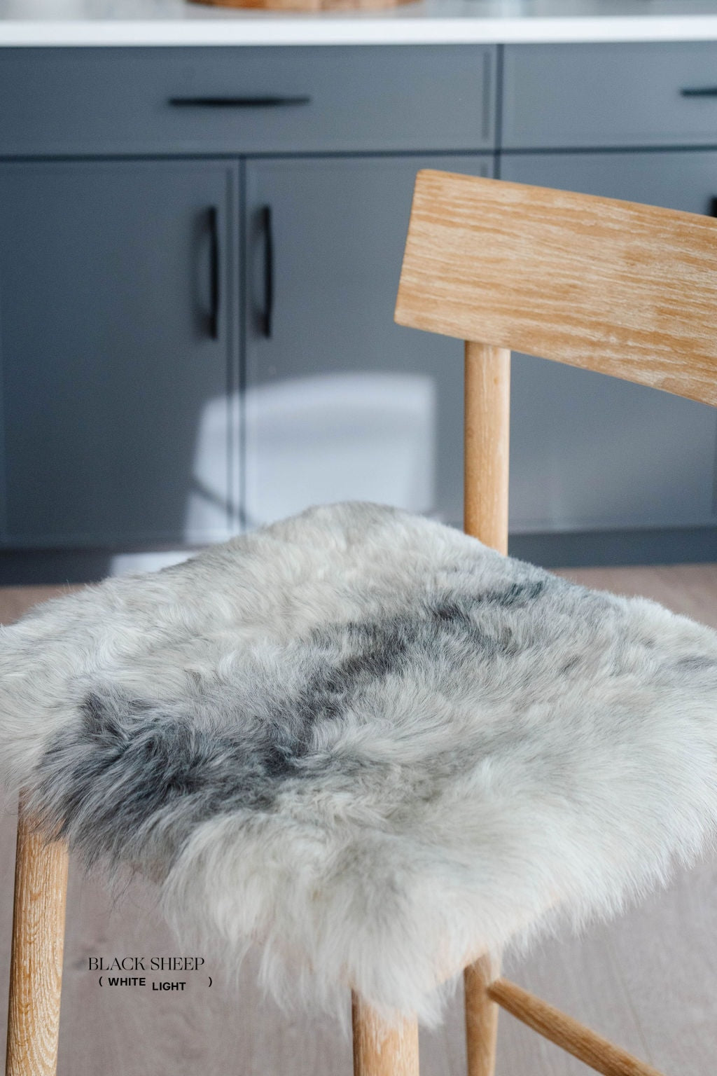 Shorn Grey Icelandic Sheepskin Chair Pad