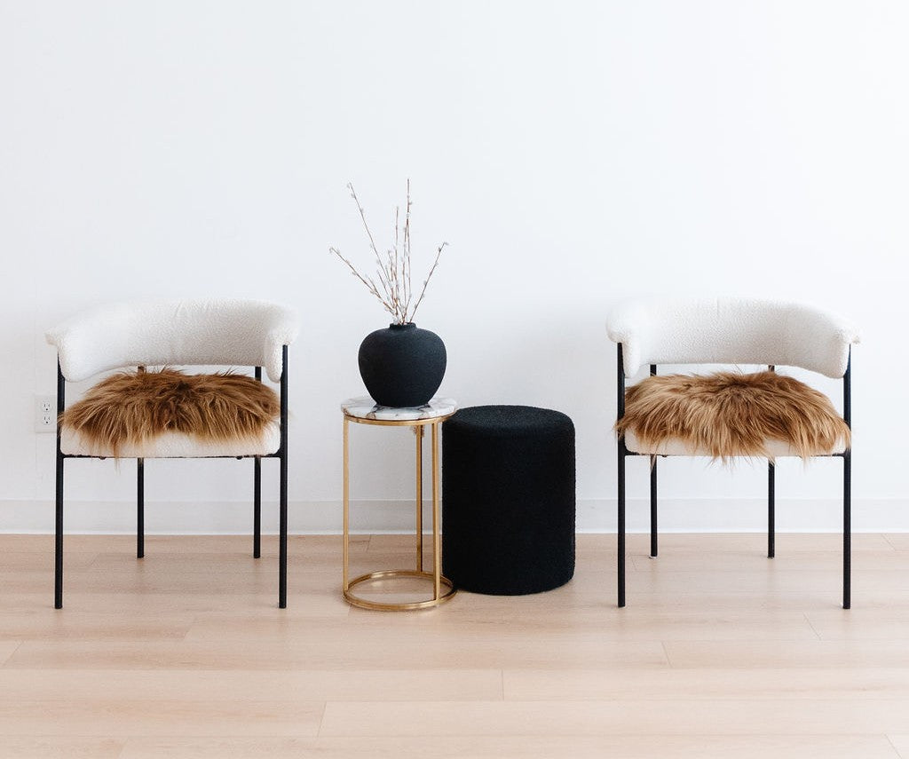 BROWN ICELANDIC SHEEPSKIN CHAIR PAD