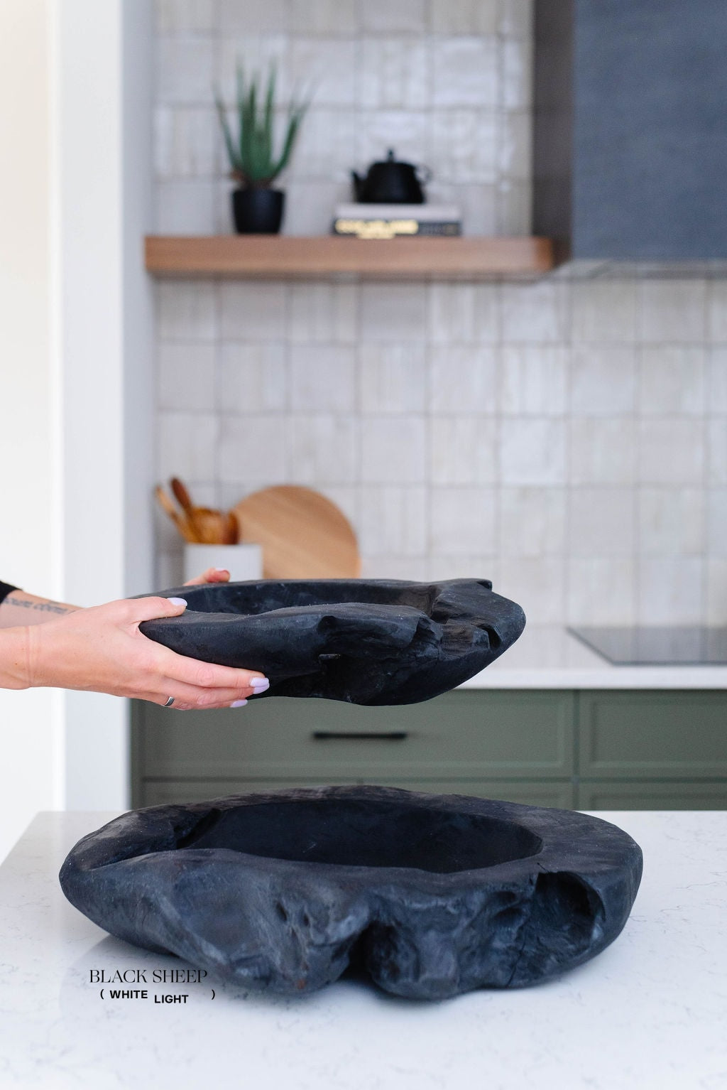 Burnt Teak Round Vessel