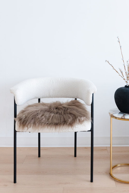 Taupe Icelandic Sheepskin Chair Pad
