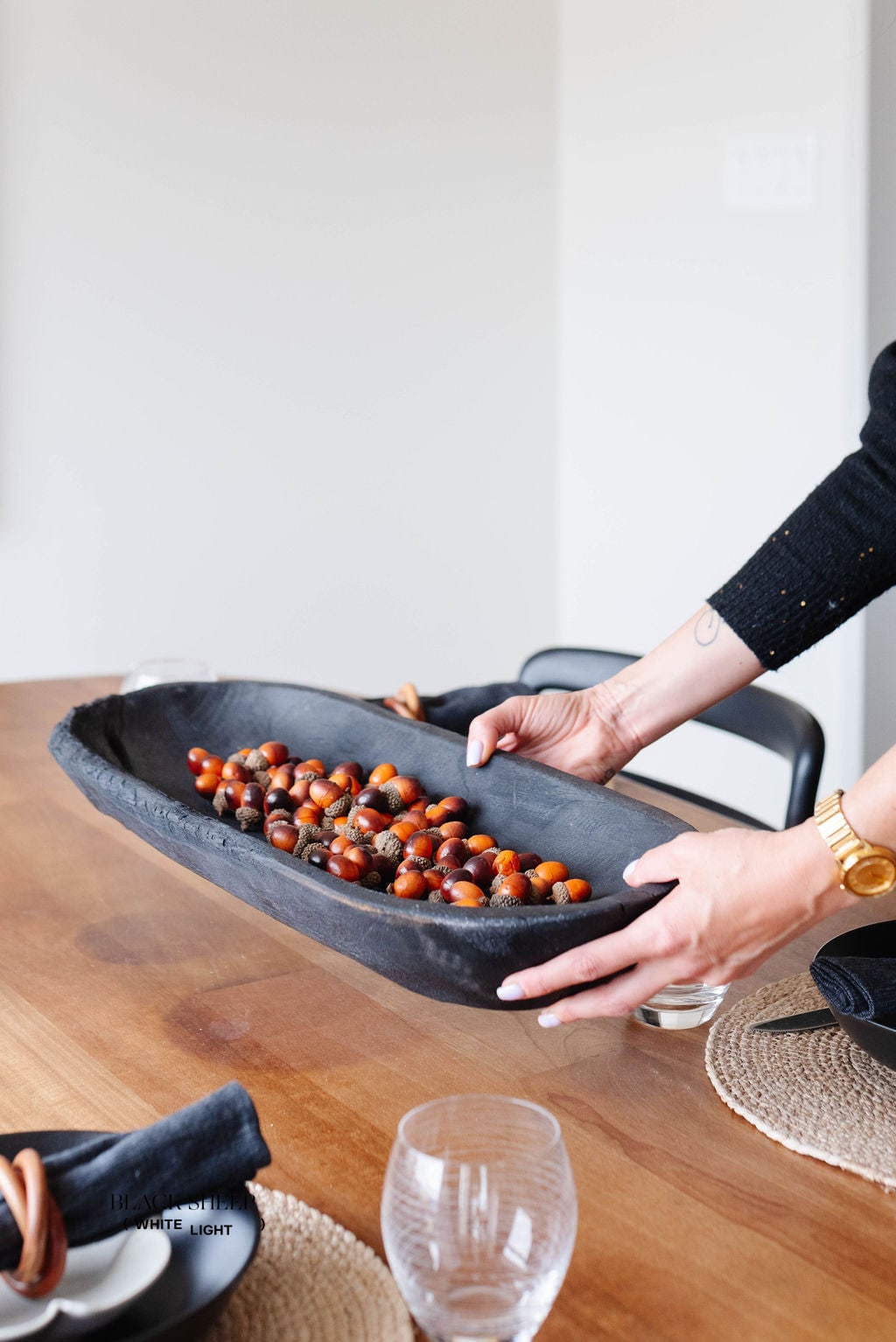 Burnt Teak Oval Vessel