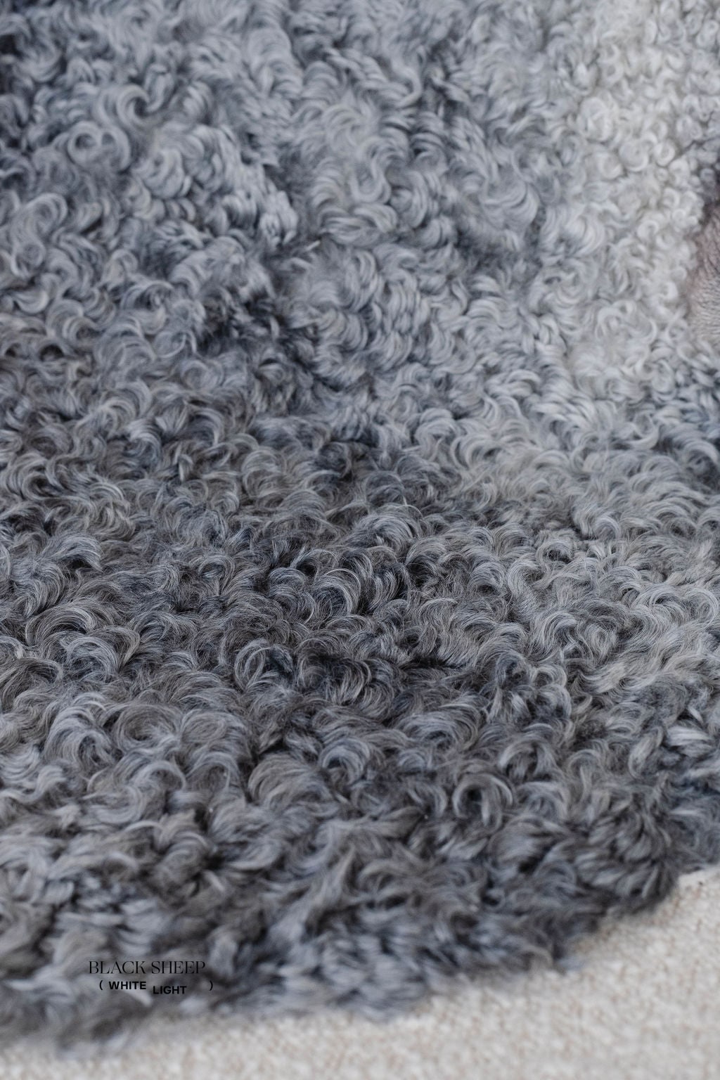 Grey Short Wool Gotland Sheepskin