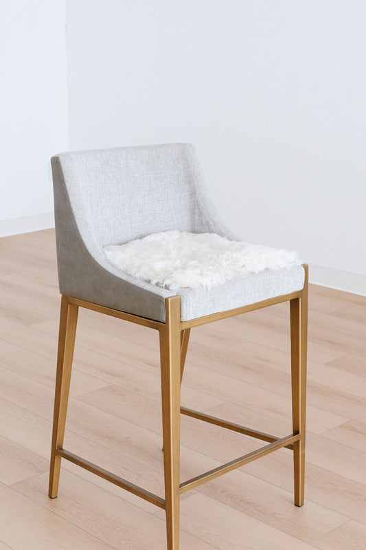Shorn White Icelandic Sheepskin Chair Pad