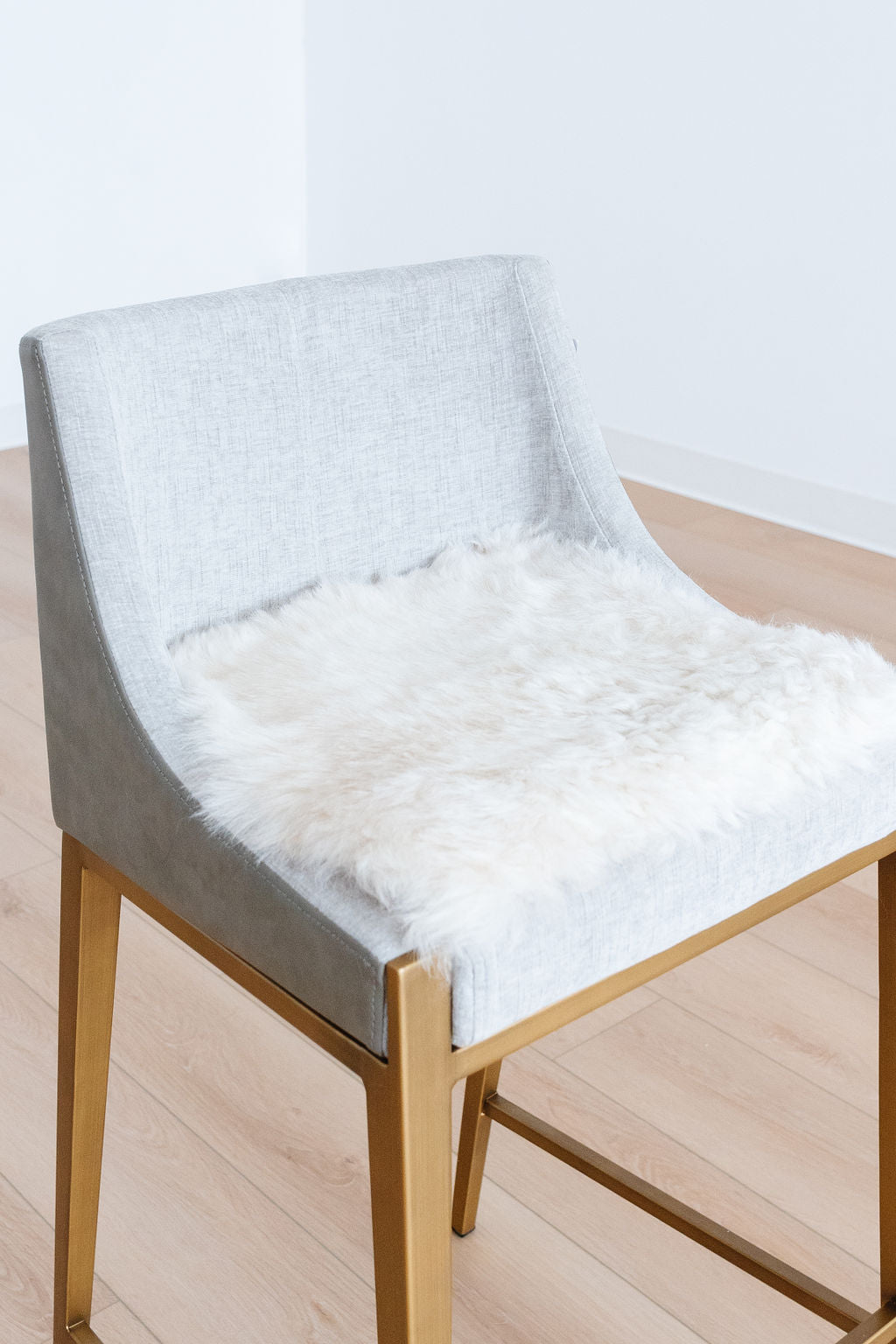 Shorn White Icelandic Sheepskin Chair Pad