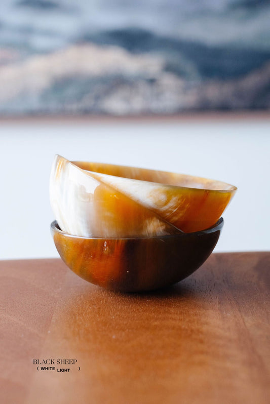 Ankole Horn Light Round Bowl