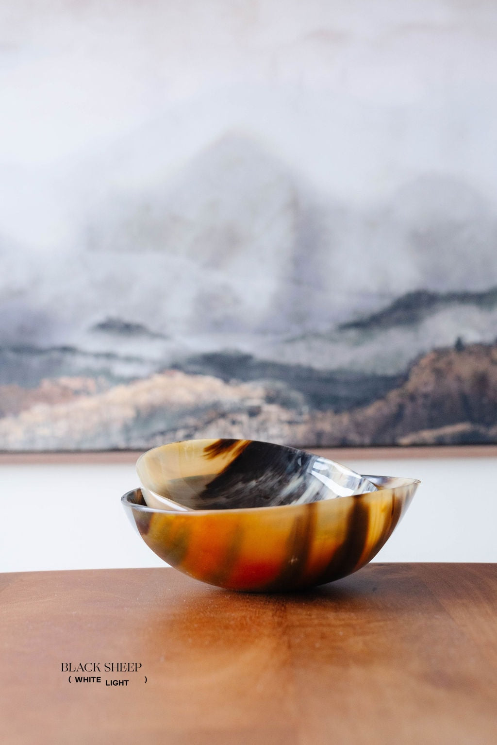 Ankole Horn Light Round Bowl