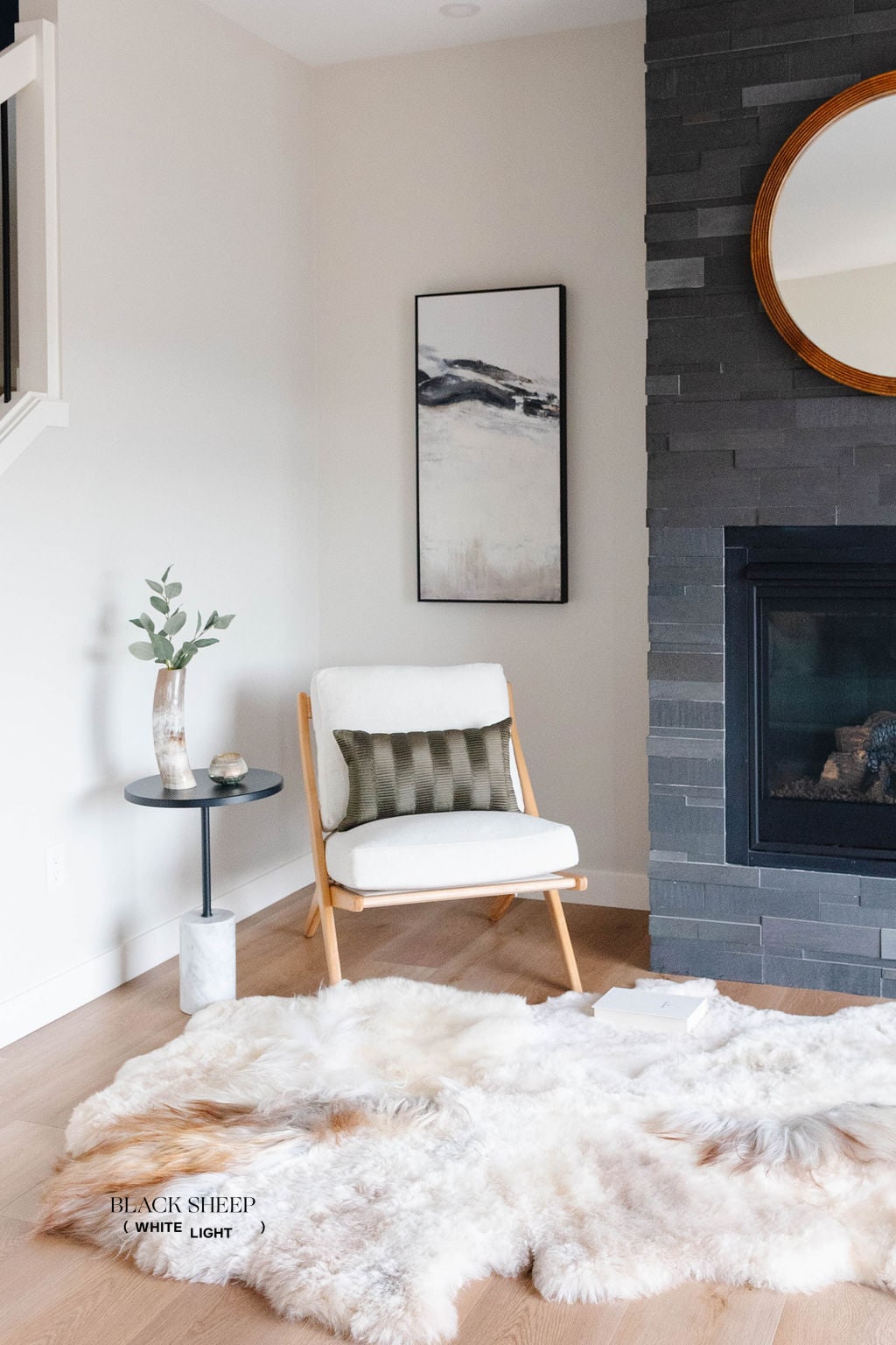 Brown Melange Sheepskin Rug
