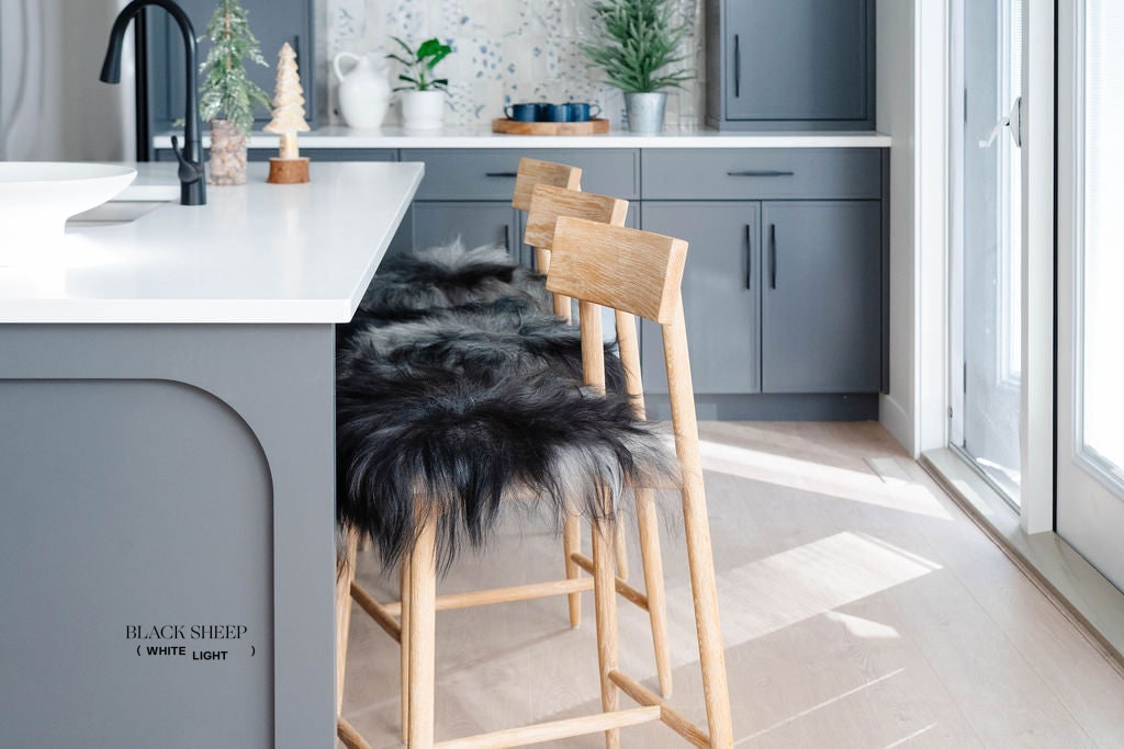 Dark Grey Icelandic Sheepskin Chair Pad