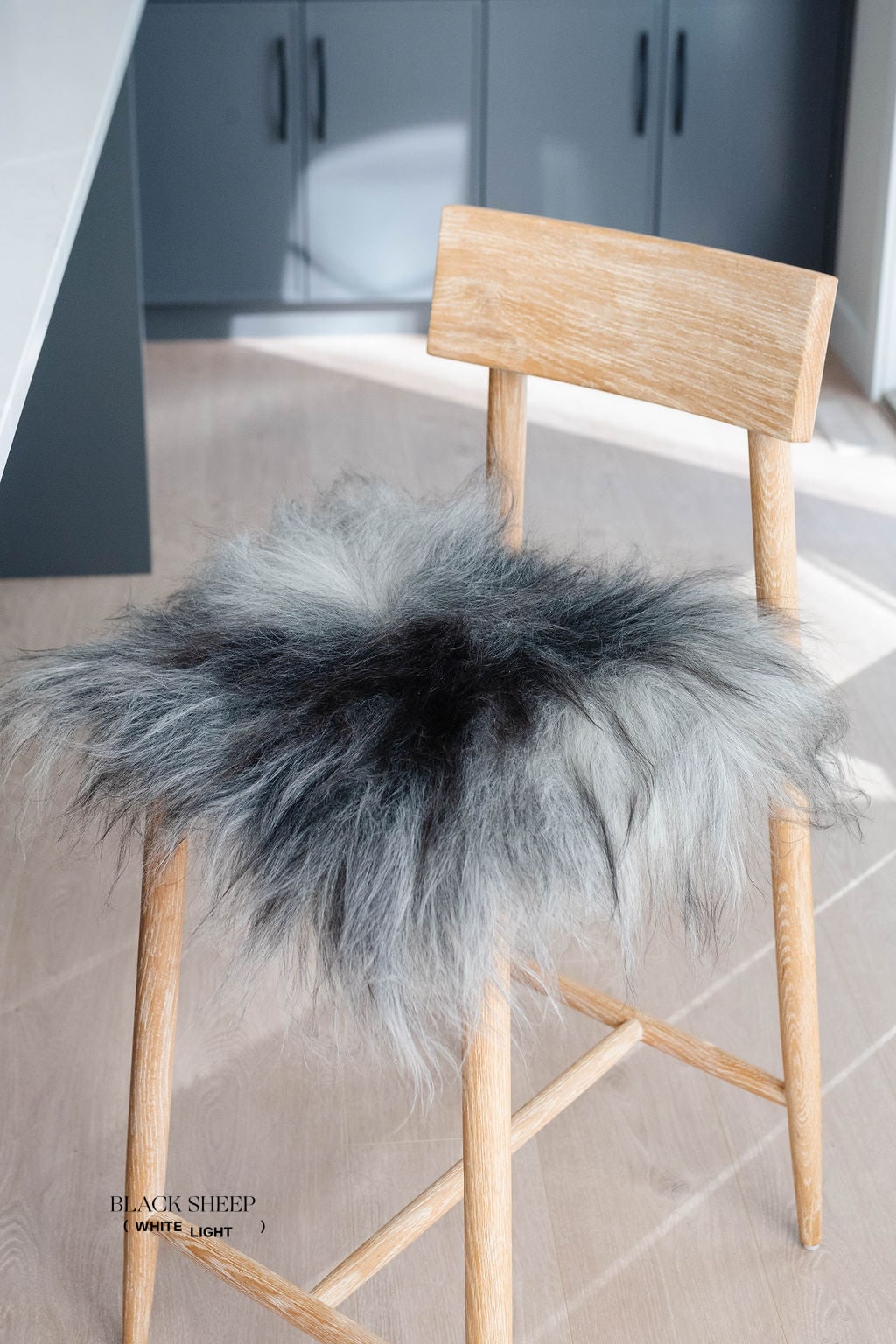 Dark Grey Icelandic Sheepskin Chair Pad
