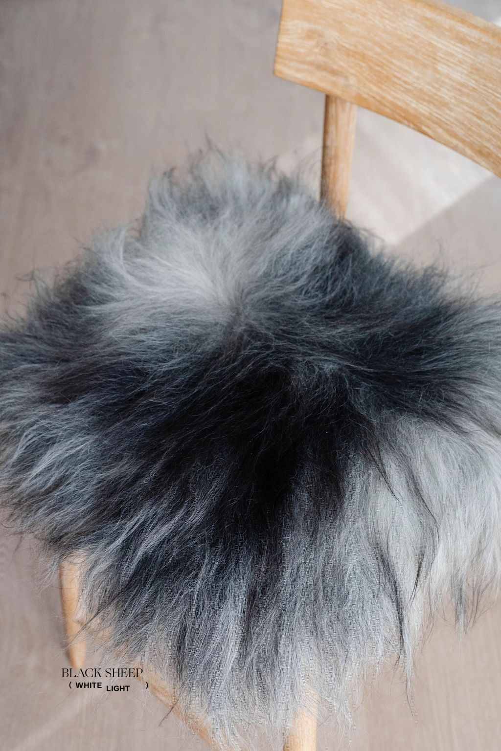 Dark Grey Icelandic Sheepskin Chair Pad