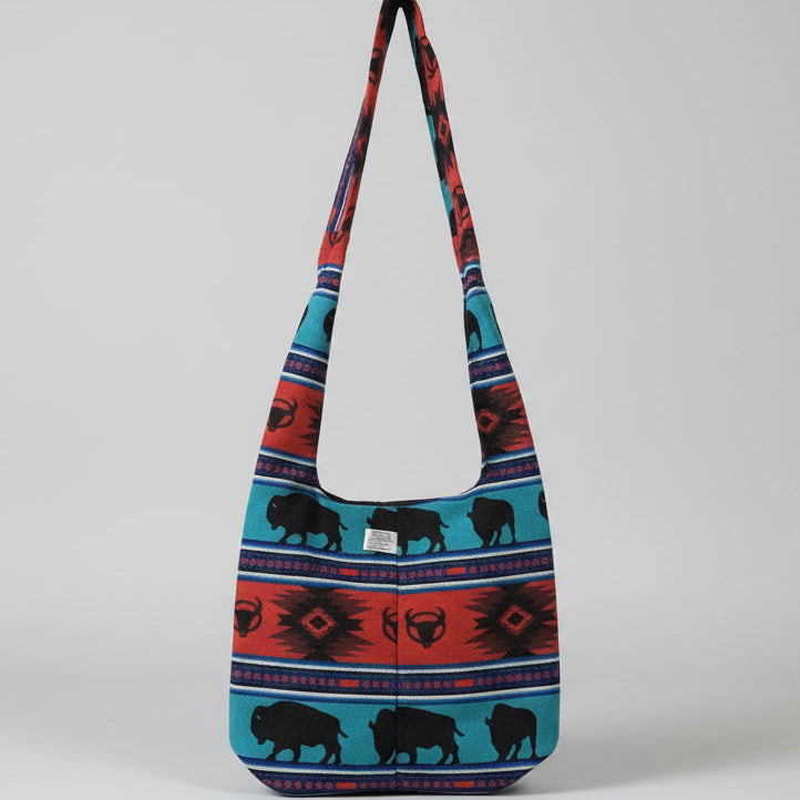 OLDTRIBES™ Red and Turquoise white Buffalo Crossbody Bag