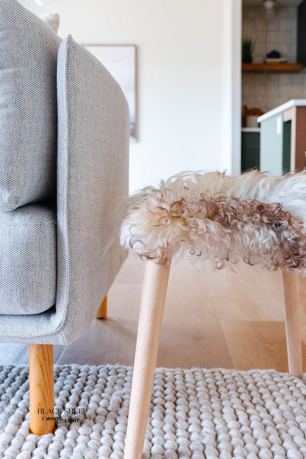 FEO - Mélange Sheepskin Stool