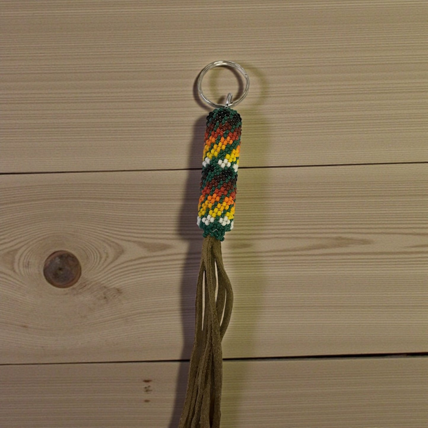 OLDTRIBES™ dark green Beaded Keychain