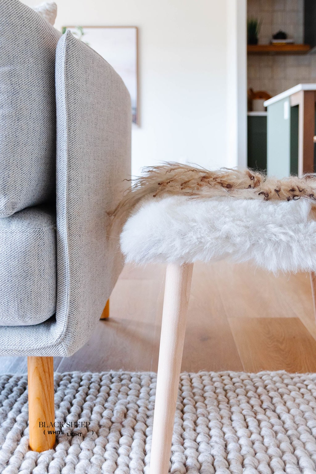 FEO - Mélange Sheepskin Stool
