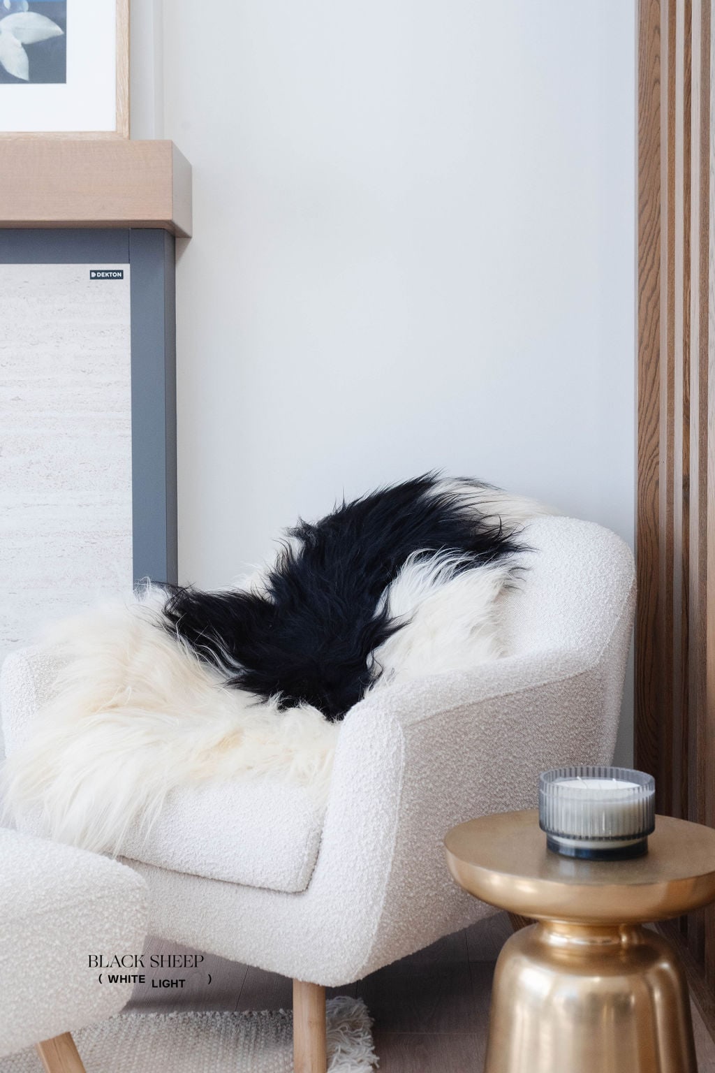 Black Spotted Icelandic Sheepskin | Random